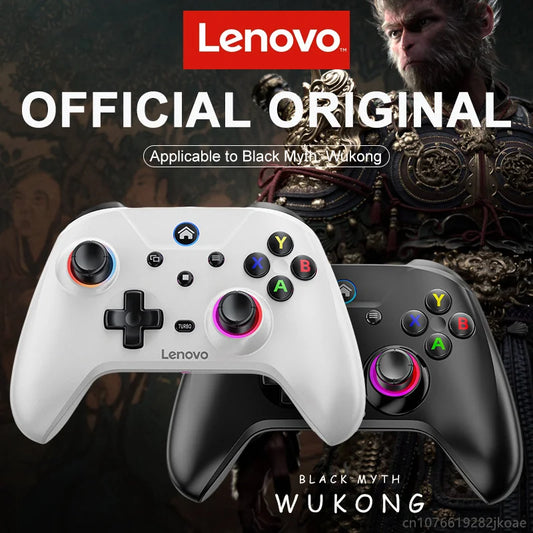 Nuevo controlador inalámbrico Lenovo S02 con Bluetooth para Nintendo Switch, PC, Android TV, iOS, joysticks para PC con vibración dual de seis ejes.